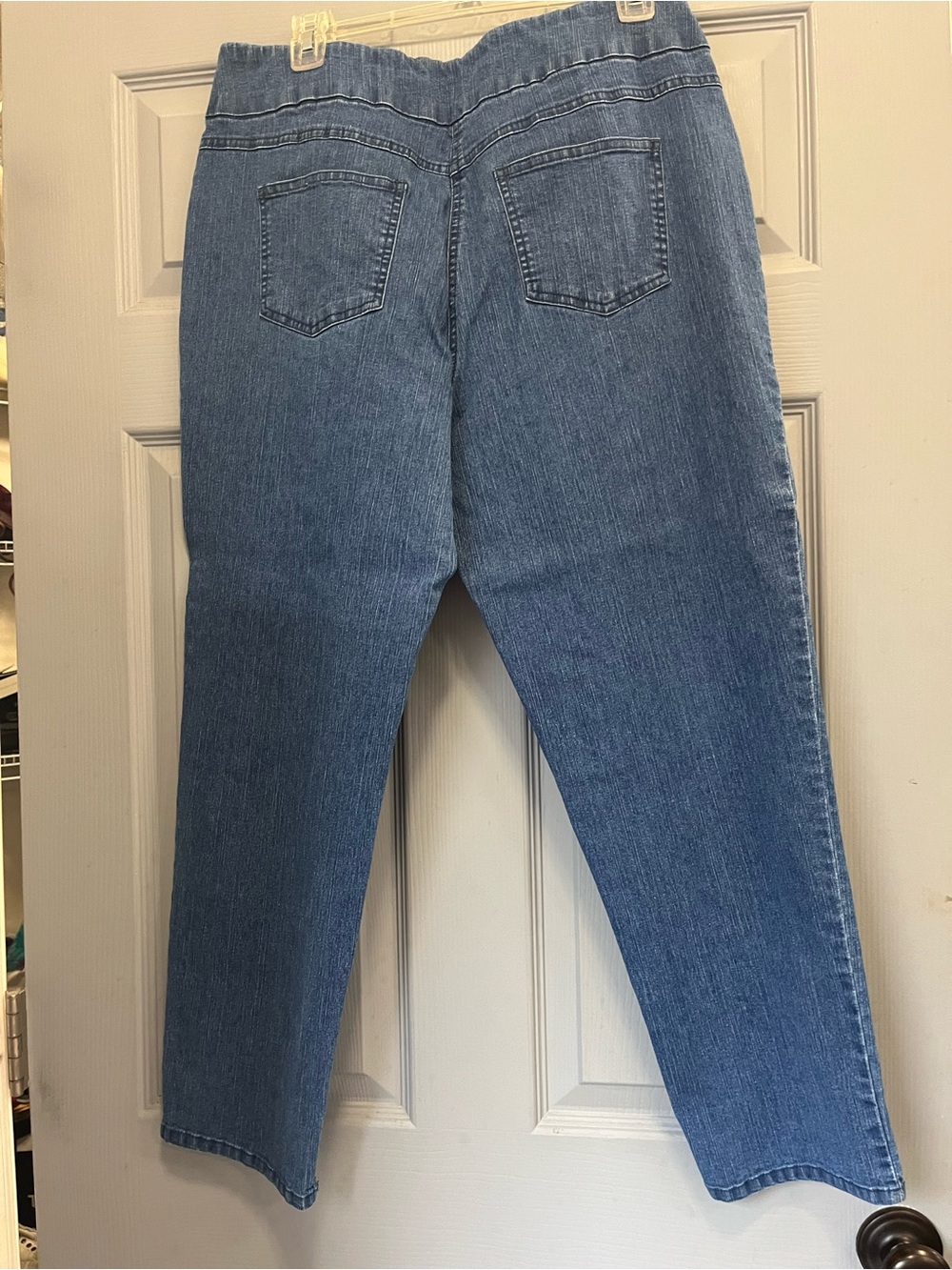 Ruby Rd. Mid-Blue Straight Leg Pull-On Jeans - Picture 3 of 3